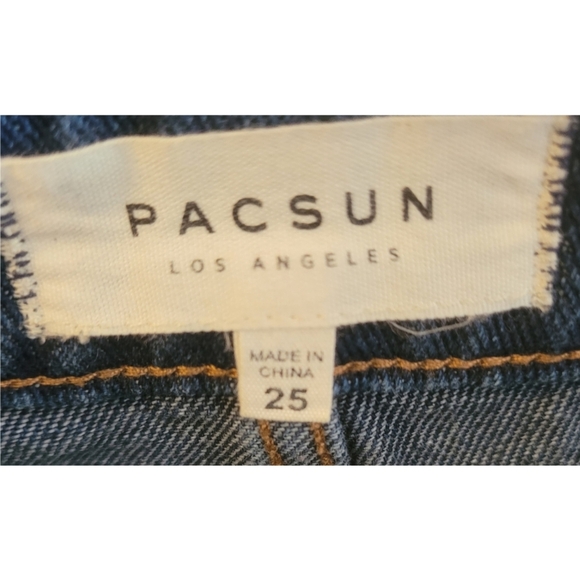 Pacsun Womens Denim Jean Mini Skirt Size 25 100% Cotton Blue Button Down Pockets - Picture 8 of 10